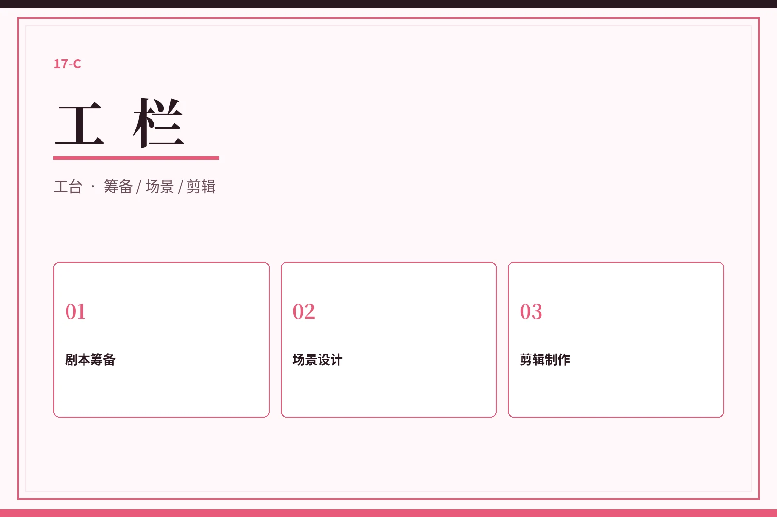 工栏创作流程